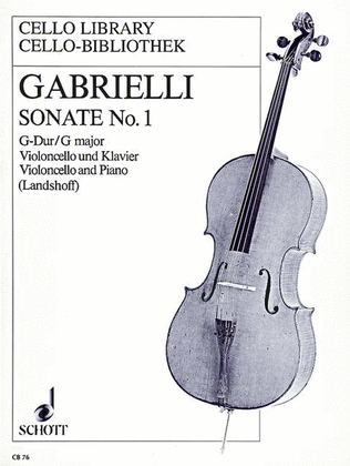 Book cover for Sonata 1 in G Major