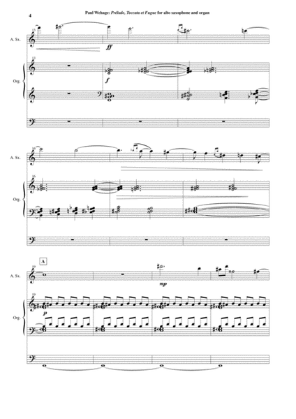 Paul Wehage: Prélude, Toccata et Fugue for alto saxophone and organ