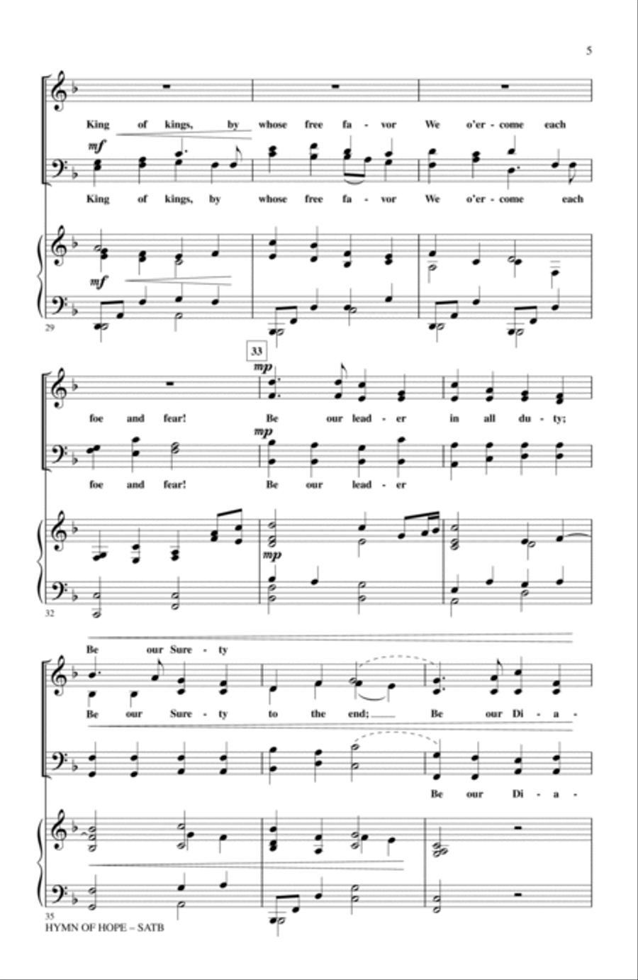 Hymn Of Hope 4-Part scores gallery preview page 4