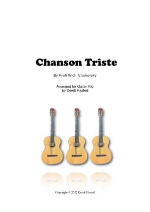 Book cover for Chanson Triste (Tchaikovsky) - 3 guitars/large ensemble