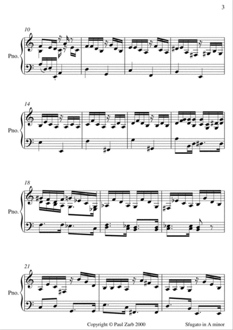 Sfugato in A Minor Sfugato in A Minor Piano Solo scores gallery preview page 3