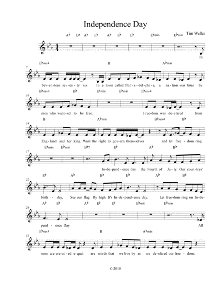 Independence Day Small Ensemble scores gallery preview page 1