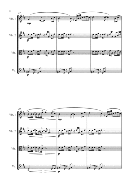 Drunken Sailor - for String Quartet image number null