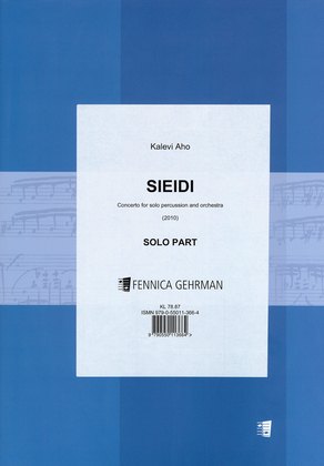 Siedi. Concerto for solo percussion and orchestra (solo part)
