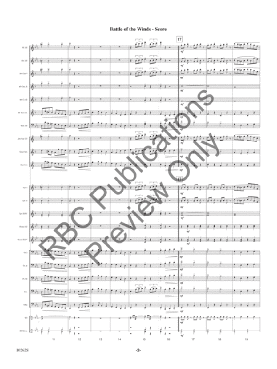 Battle Of The Winds Concert Band scores gallery preview page 5