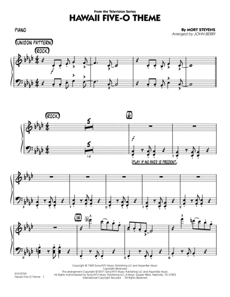 Hawaii Five-O Theme - Piano