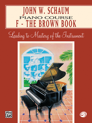 Book cover for Piano Course F - The Brown Book (revised)