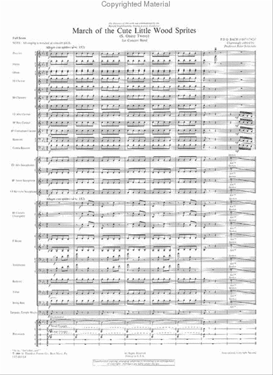 March of the Cute Little Wood Sprites Concert Band scores gallery preview page 2