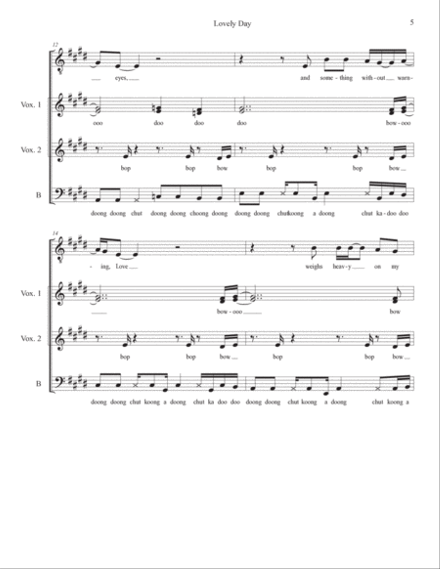 Lovely Day 4-Part scores gallery preview page 5
