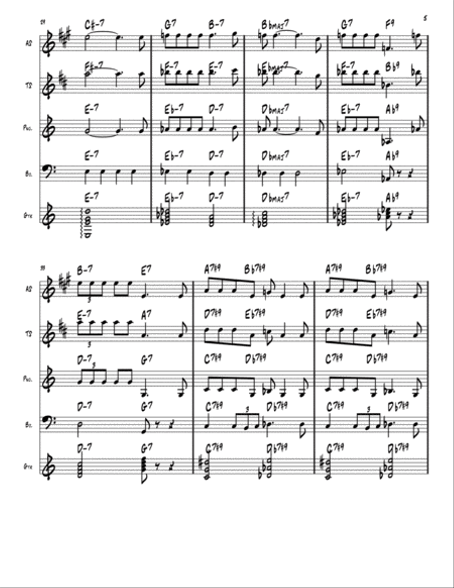 Black Coffee Small Ensemble scores gallery preview page 5