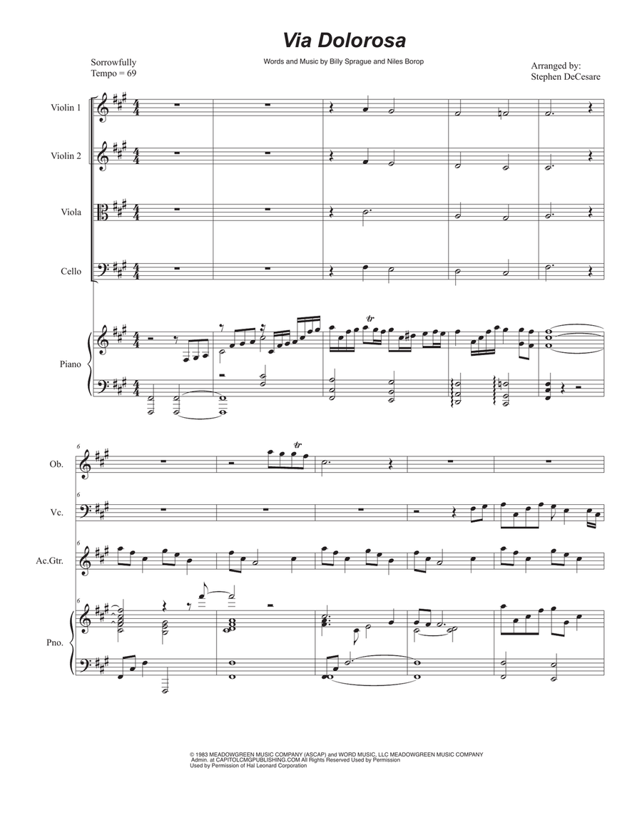 Via Dolorosa String Quartet scores gallery preview page 1