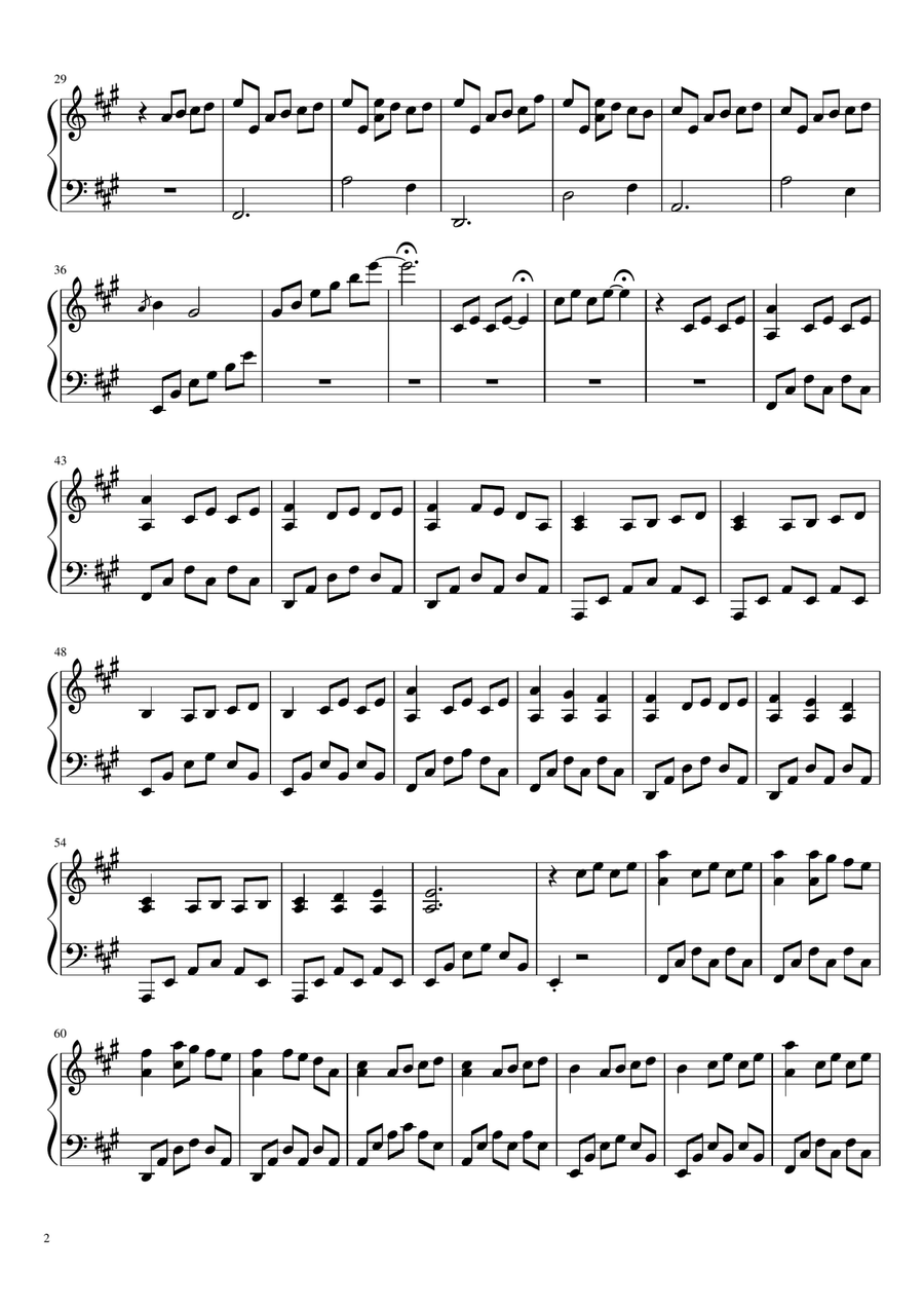 Non so come mai - Emanuele Fasano Piano Solo scores gallery preview page 2