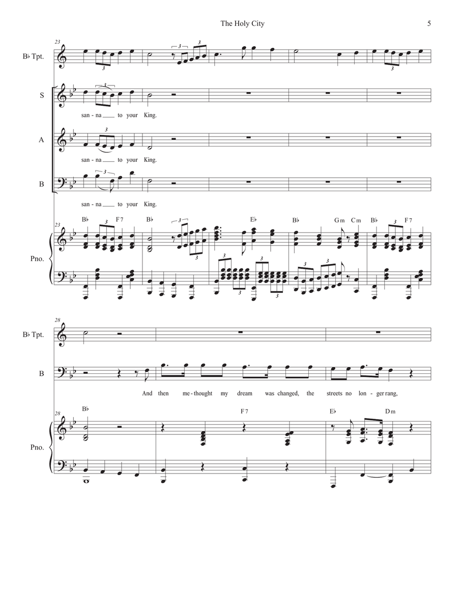The Holy City (Vocal Trio - (SAB) The Holy City (Vocal Trio - (SAB) 3-Part scores gallery preview page 5