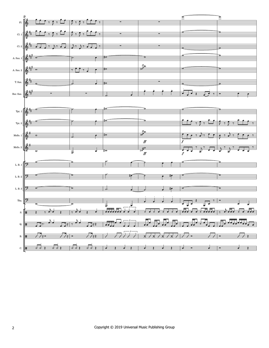 Mo Bamba Marching Band scores gallery preview page 2