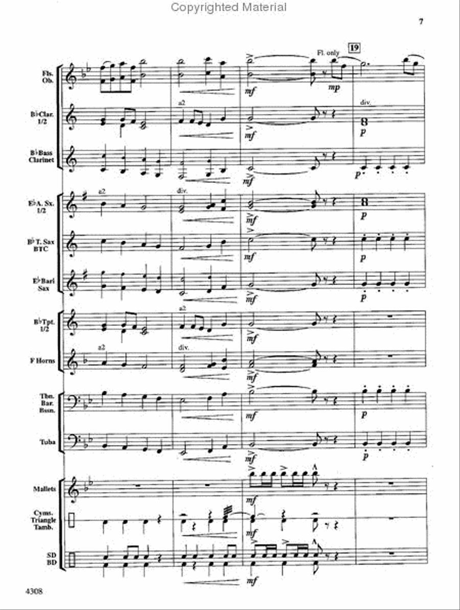 A Celebration Overture Concert Band scores gallery preview page 6
