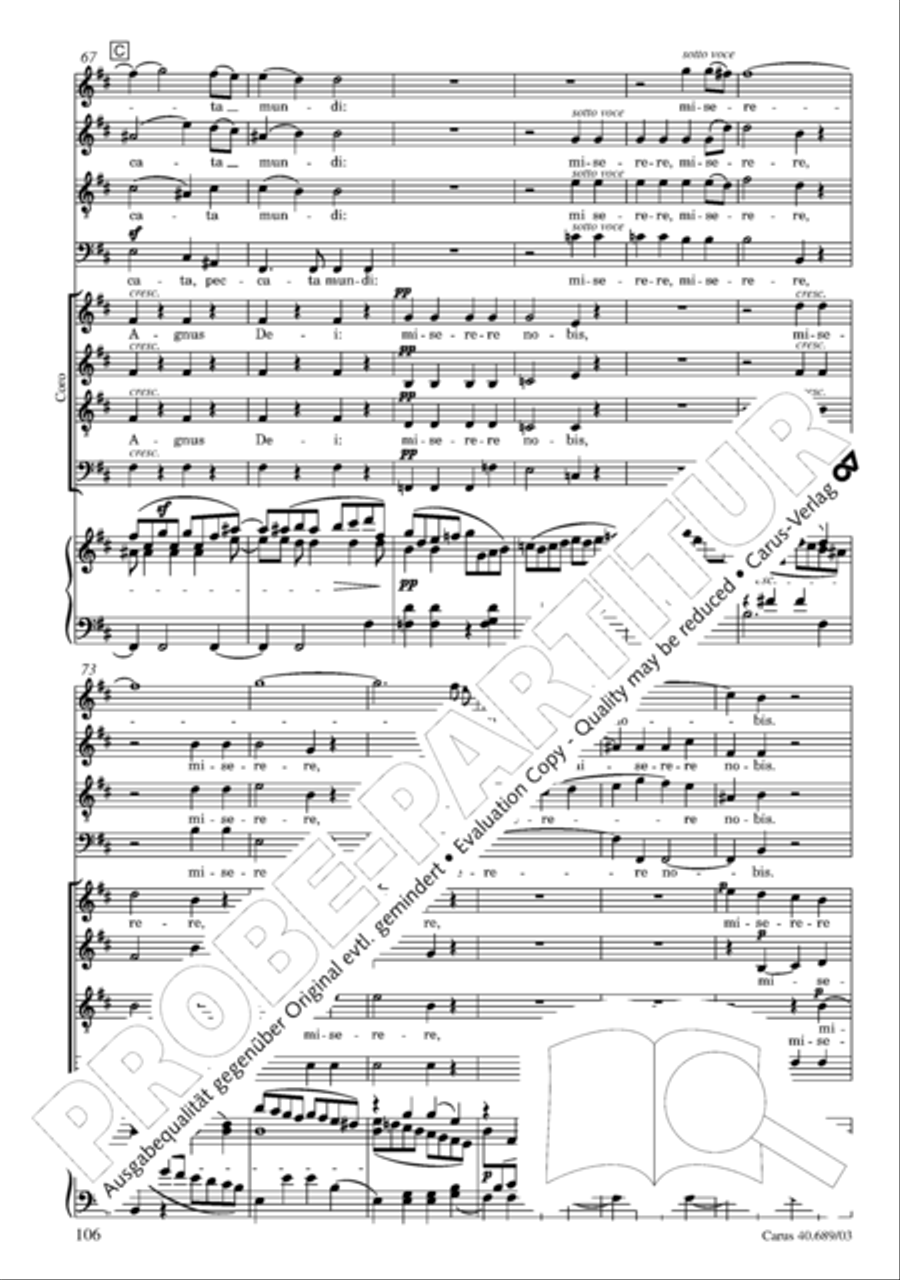 Missa solemnis Missa solemnis 4-Part scores gallery preview page 107
