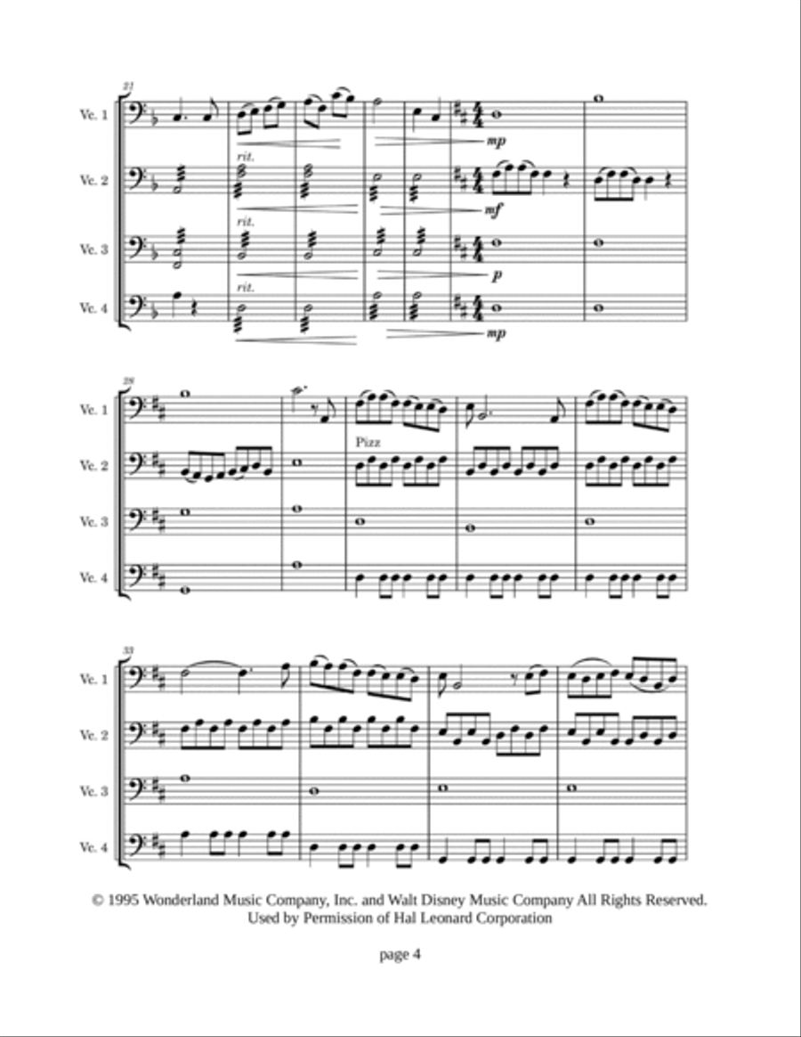 Colors Of The Wind Colors Of The Wind String Quartet scores gallery preview page 4