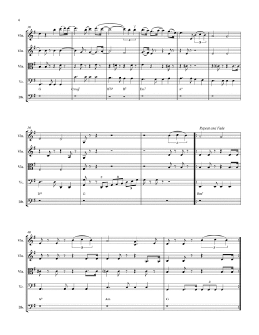 Isn't She Lovely String Quintet scores gallery preview page 6