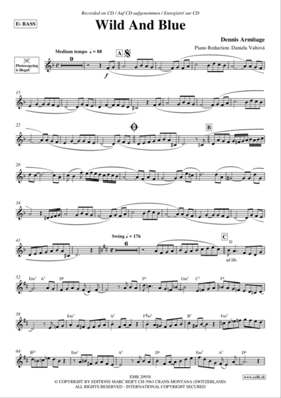 Wild And Blue Piano Accompaniment scores gallery preview page 2