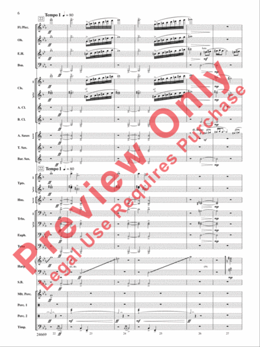 Metroplex: Three Postcards from Manhattan Concert Band scores gallery preview page 7
