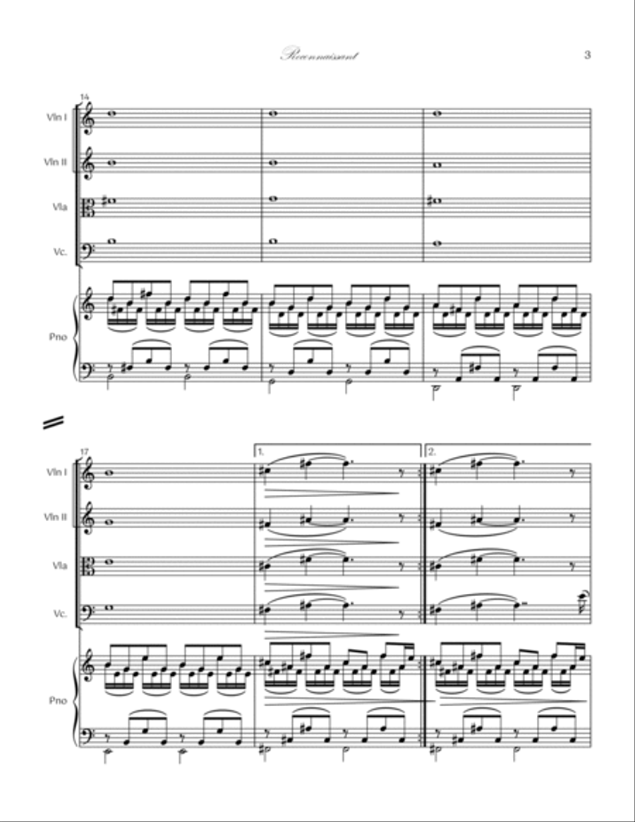 09. Reconnaissant Piano Quintet Piano Quintet scores gallery preview page 3