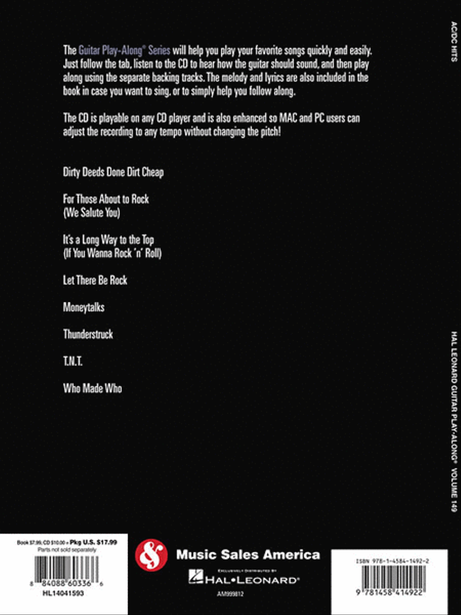 AC/DC Hits Guitar Tablature scores gallery preview page 2