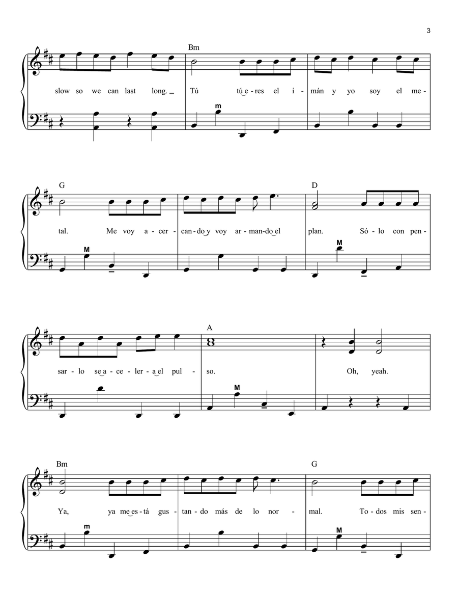 Despacito (arr. Gary Meisner) Piano scores gallery preview page 3