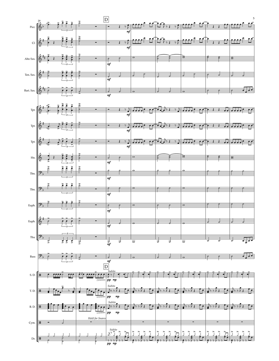 Wrecking Ball Marching Band scores gallery preview page 5