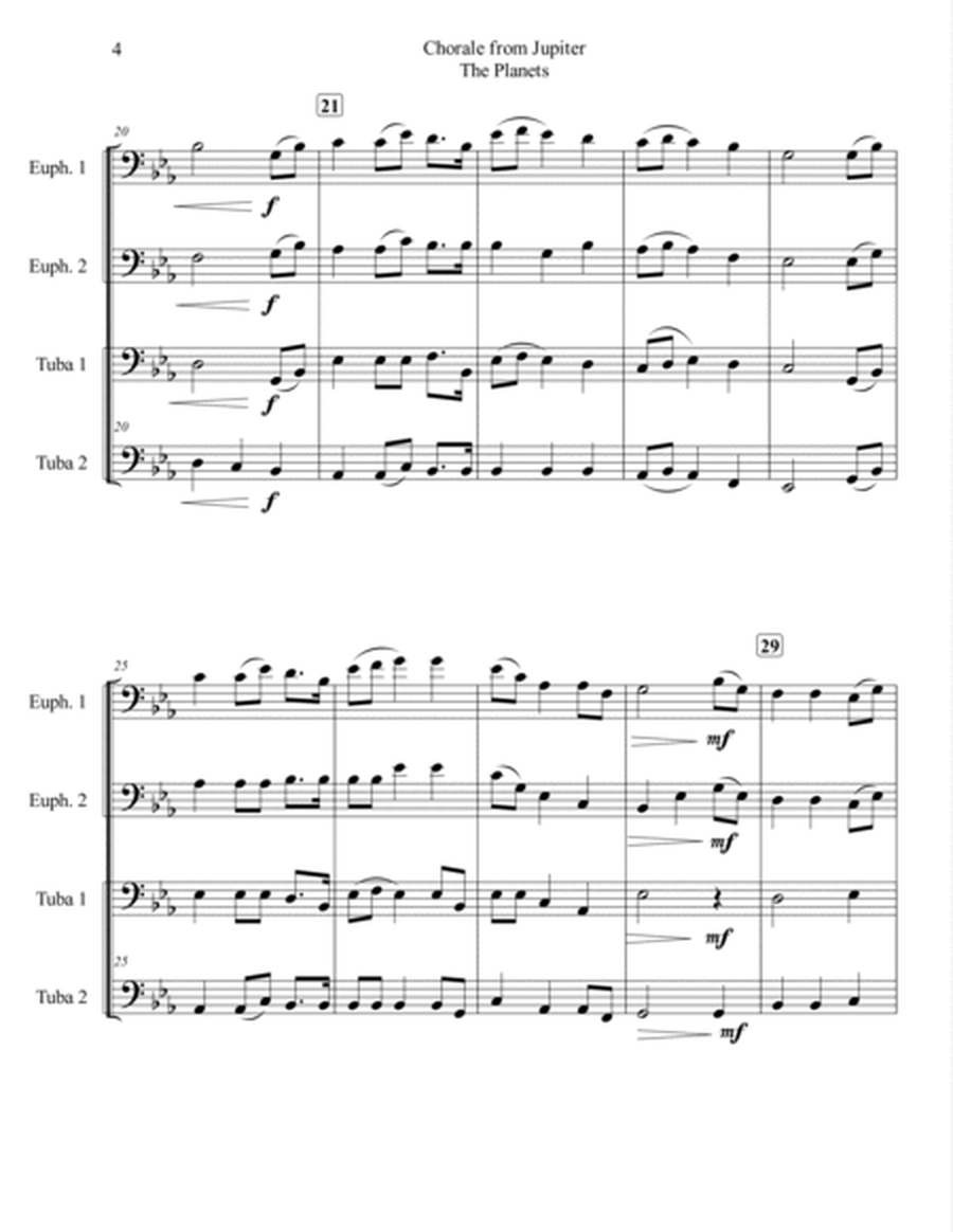 Chorale from Jupiter for Tuba Quartet