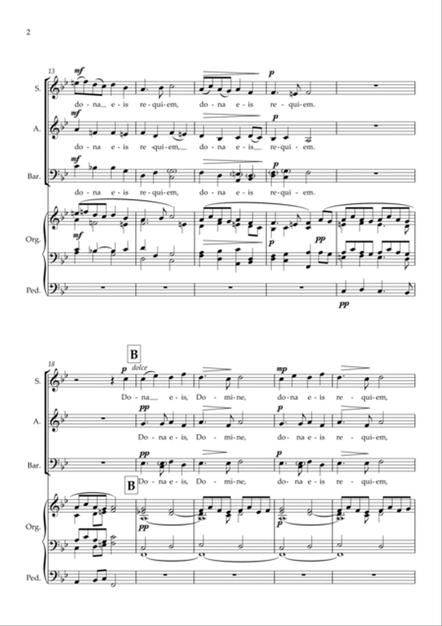 Pie Jesu Pie Jesu 3-Part scores gallery preview page 2