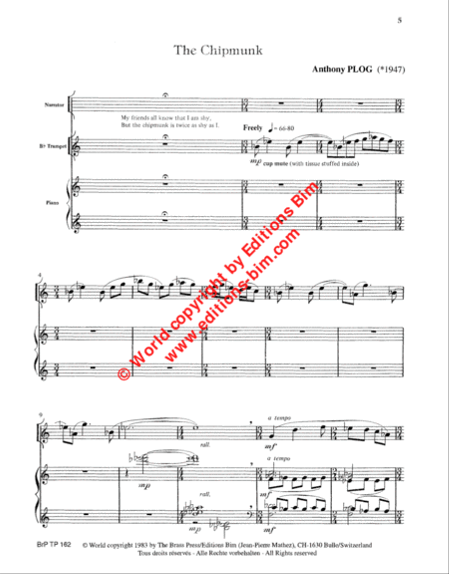Animal Ditties II Trumpet scores gallery preview page 4