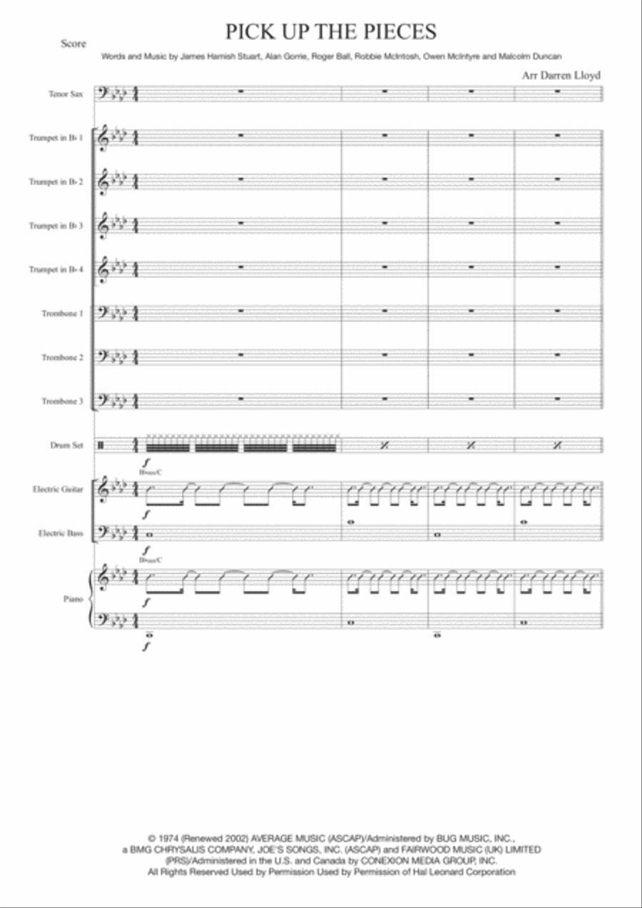 Pick Up The Pieces Large Ensemble scores gallery preview page 1