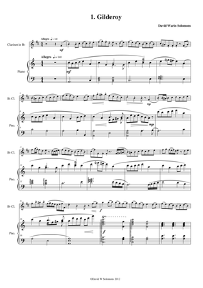 Folk Song Snapshots for Clarinet and Piano