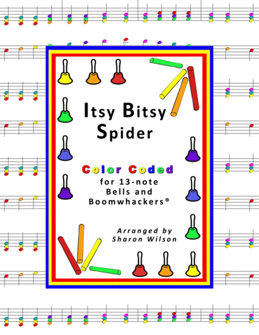 Itsy Bitsy Spider for 13-note Bells and Boomwhackers® (with Color Coded Notes) image number null