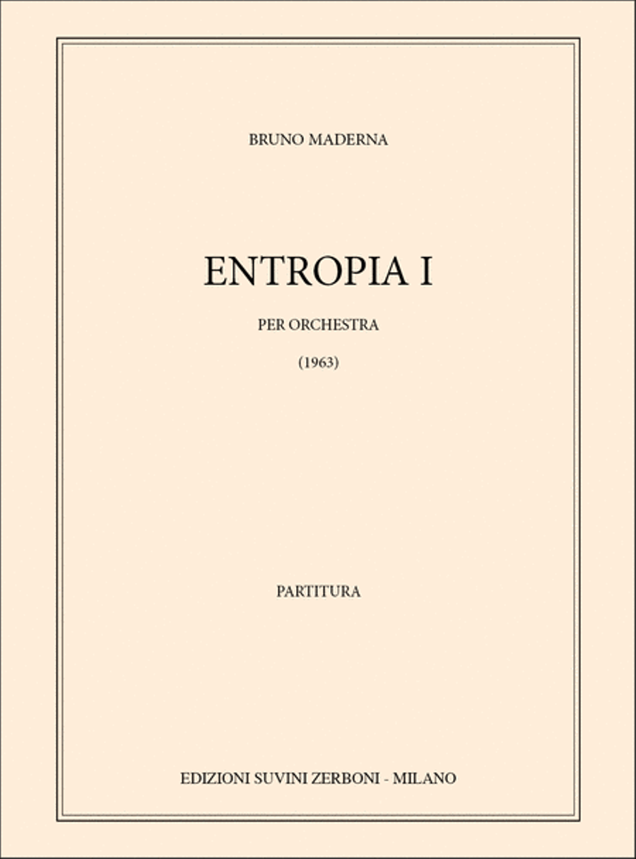 Entropia I Entropia I Chamber Orchestra scores gallery preview page 1