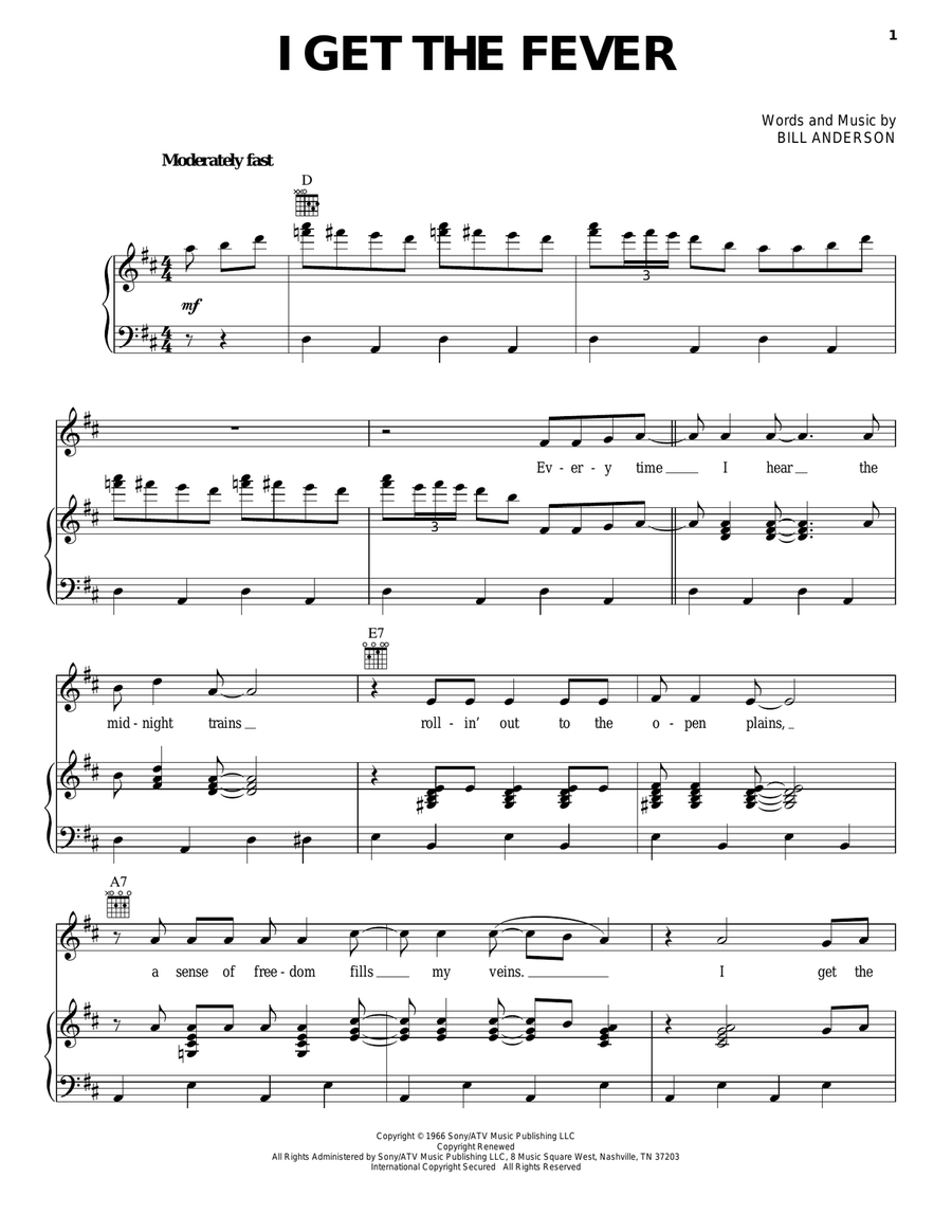 I Get The Fever Acoustic Guitar scores gallery preview page 1