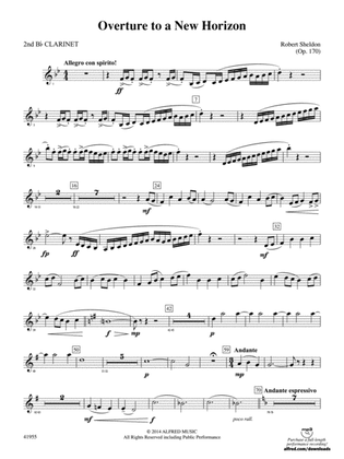 Overture to a New Horizon: 2nd B-flat Clarinet