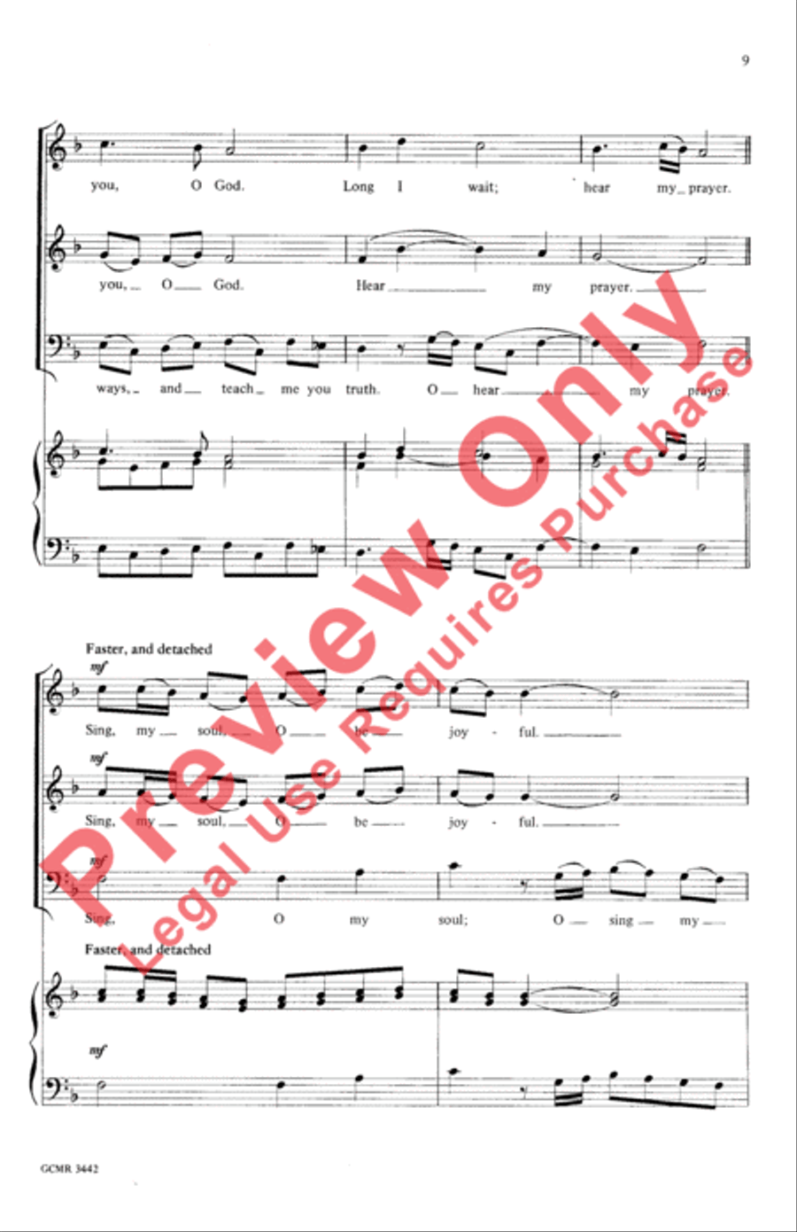 My Soul Longs for You, O God 3-Part scores gallery preview page 9
