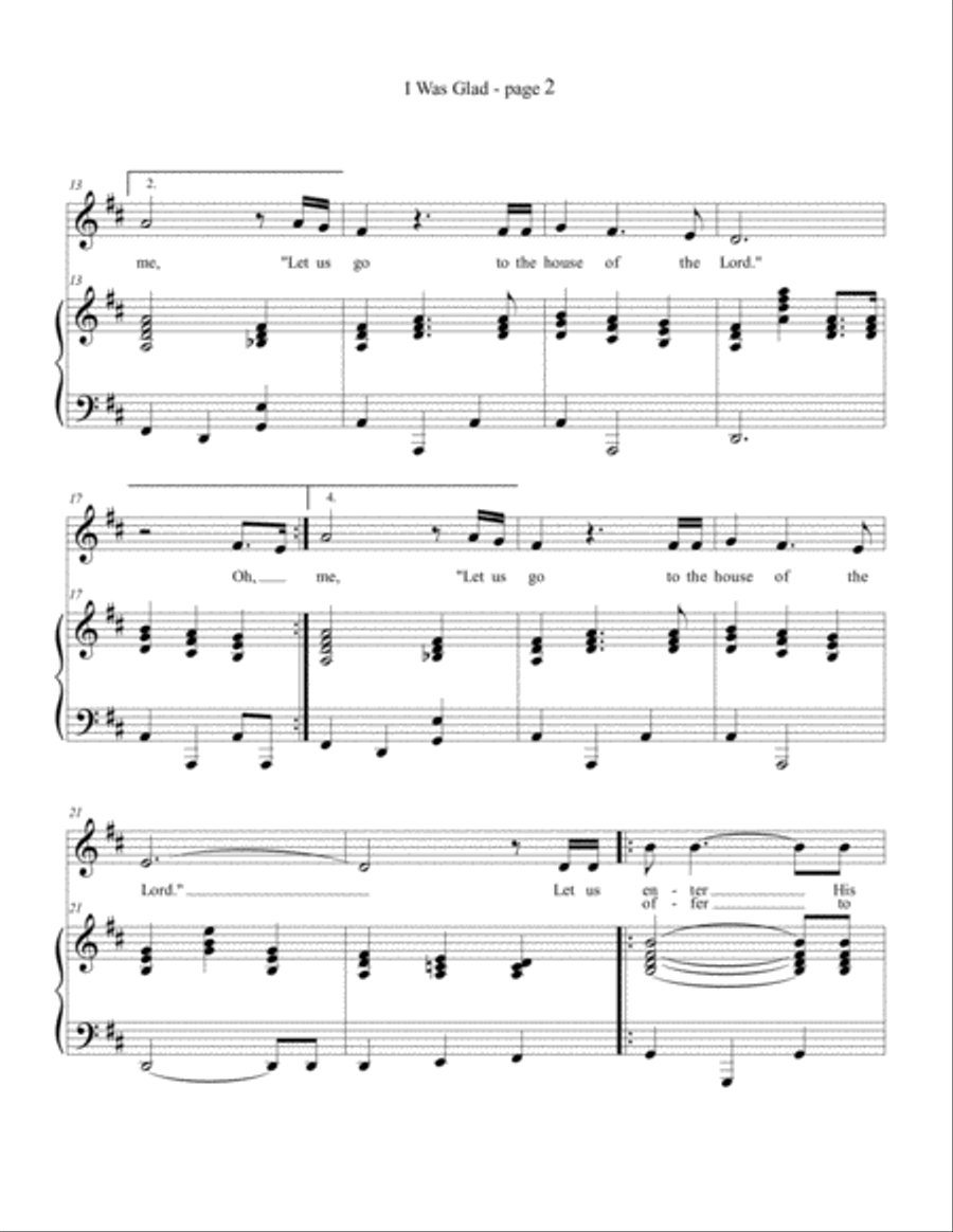 I Was Glad Voice scores gallery preview page 2