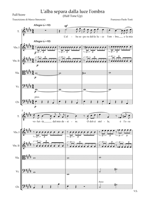 L'Alba separa dalla luce l'ombra - High Voice and String Quintet - (in E) - Full Score and Parts Set
