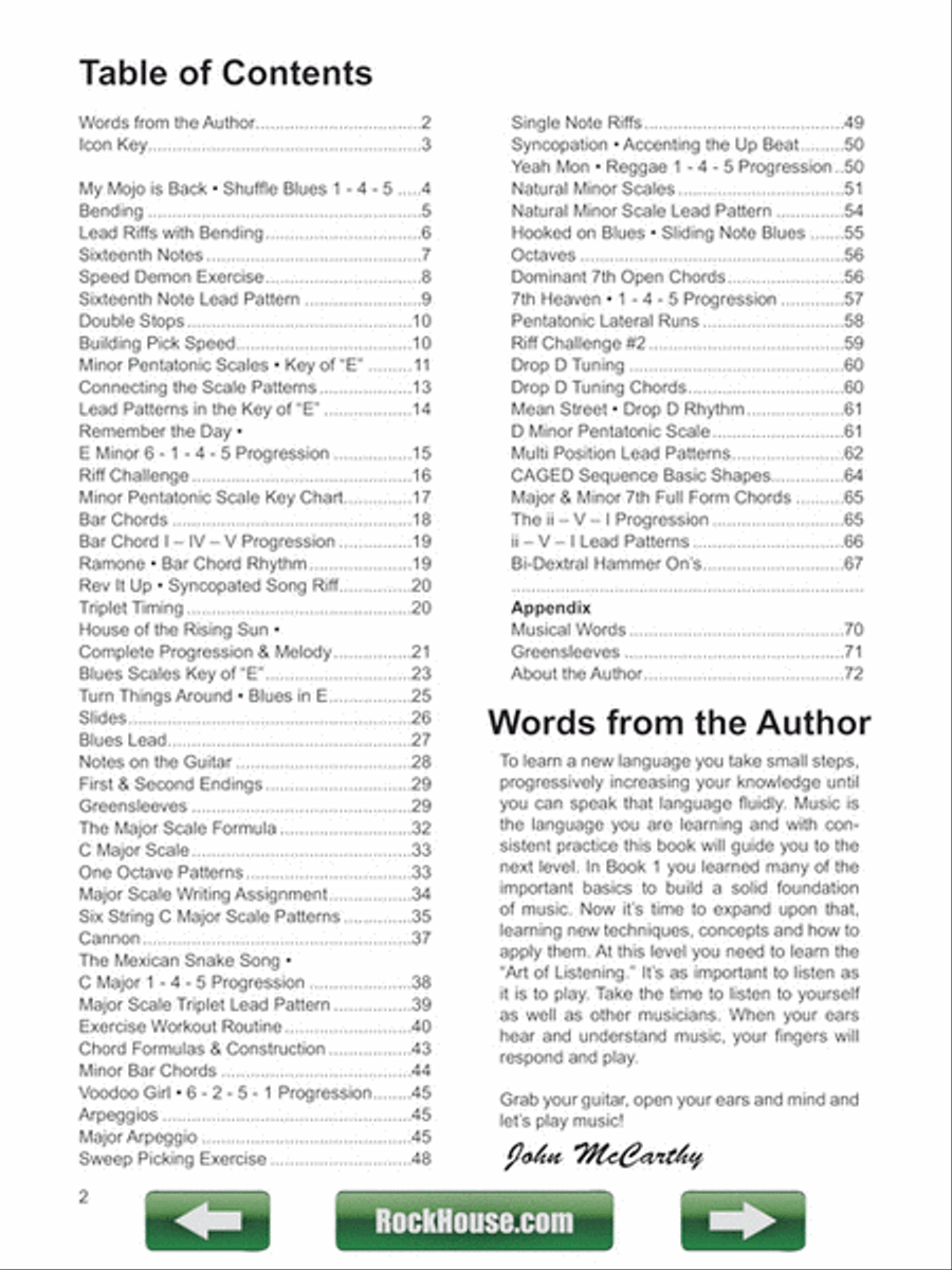 The Rock House Method: Learn Guitar 2 Guitar Tablature scores gallery preview page 2