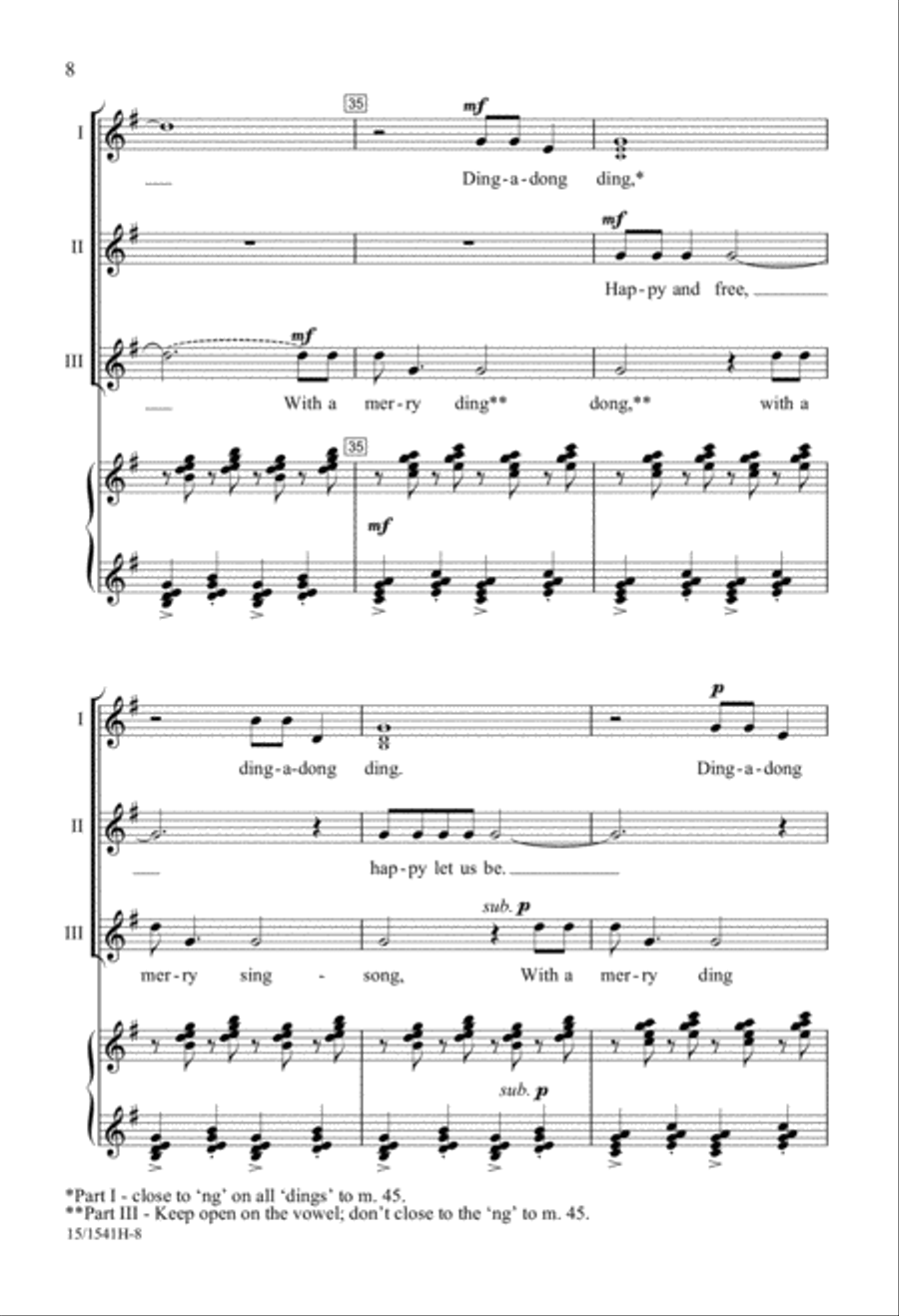 Merry Are the Bells 3-Part scores gallery preview page 8