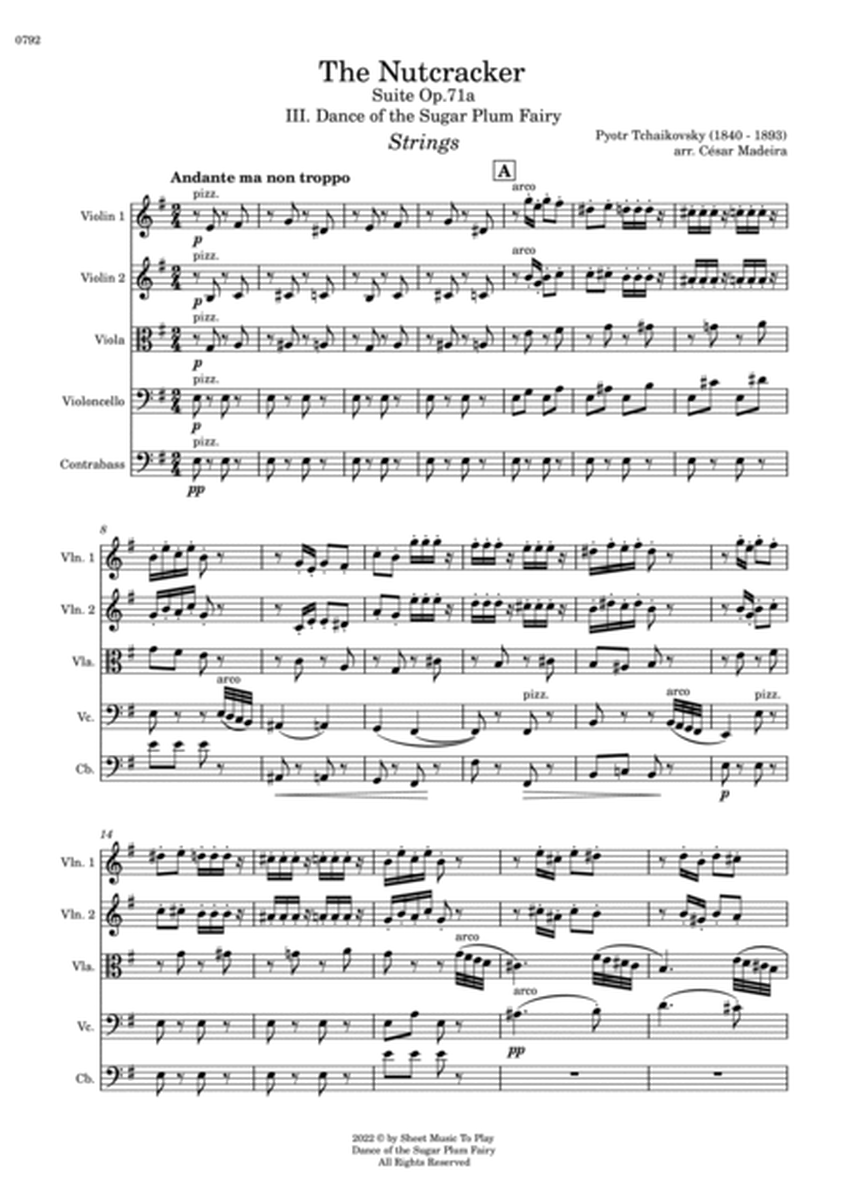 Dance of the Sugar Plum Fairy - String Orchestra (Full Score and Parts) image number null