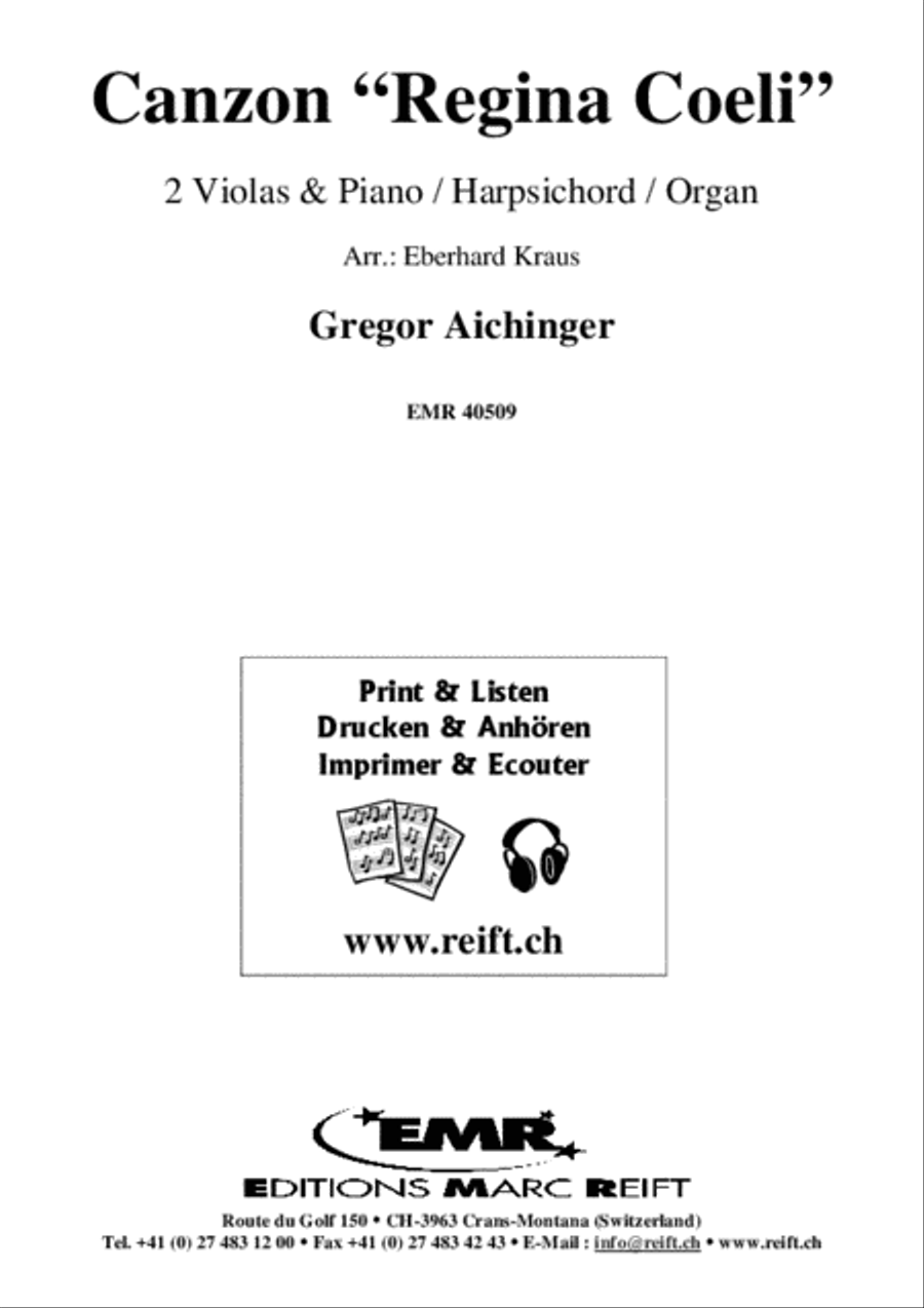 Canzon Regina Coeli Viola scores gallery preview page 2