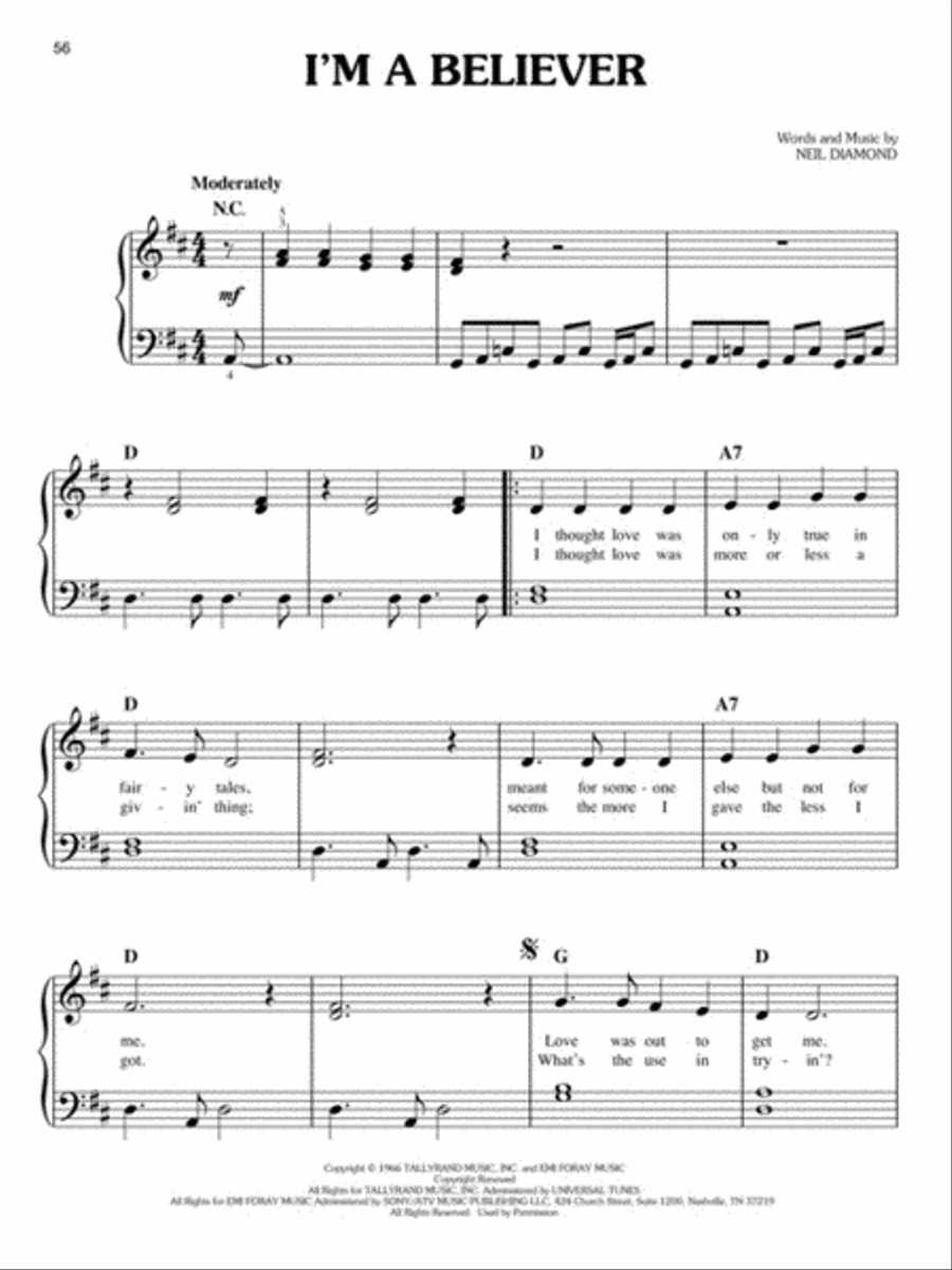 Neil Diamond – Easy Piano Collection – 2nd Edition Easy Piano scores gallery preview page 5