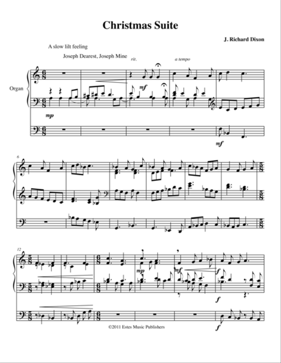 Christmas Suite Organ Solo scores gallery preview page 1
