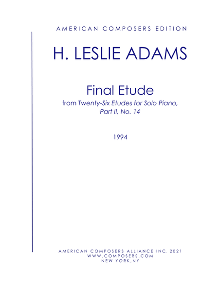 [Adams] Final Etude (Part II, No. 14)