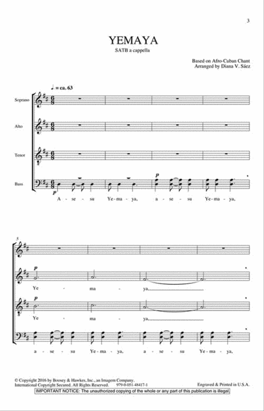 Yemaya 4-Part scores gallery preview page 2