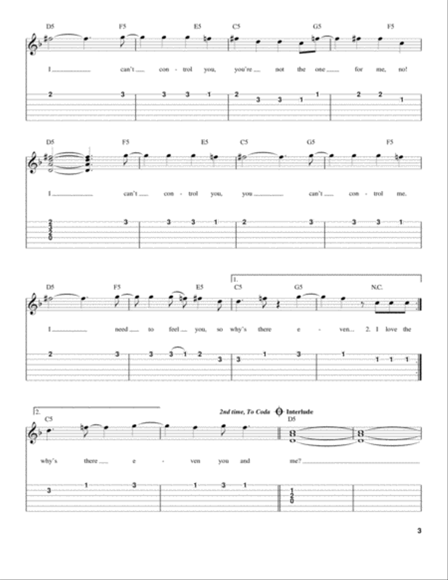 Control Acoustic Guitar scores gallery preview page 3