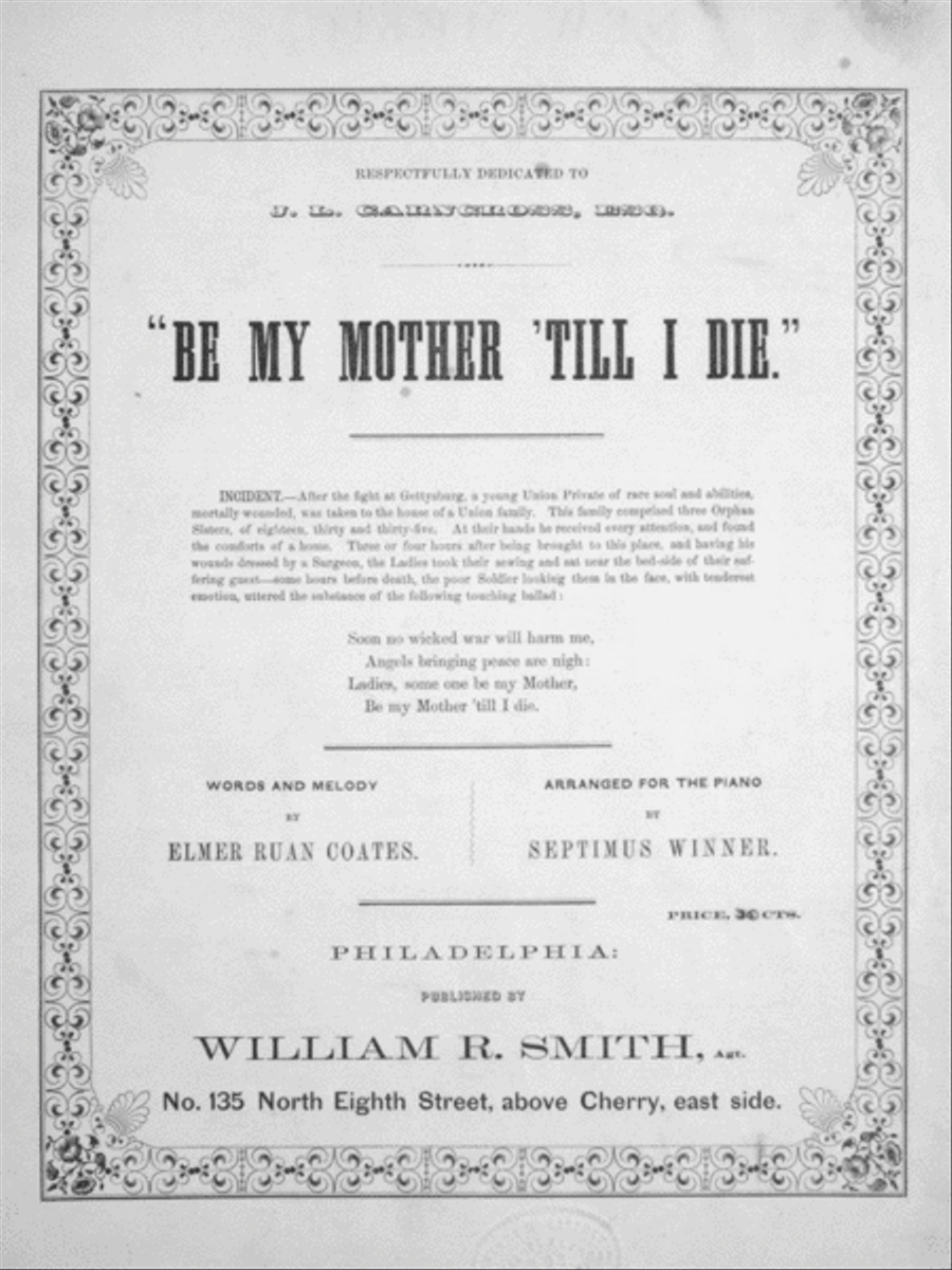 Be My Mother 'Till I Die Voice scores gallery preview page 1